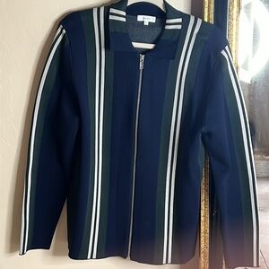 REISS Striped Men's Cardigan Sweater